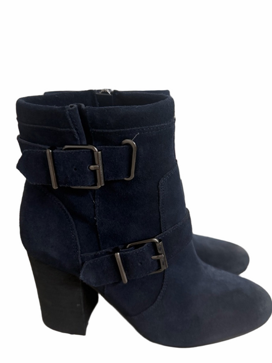 Vince Camuto Shoes - Vince Camuto Simlee Navy Suede Buckle Ankle Boots 7.5 M EUC